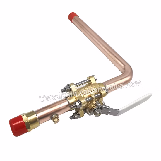 OEM/ODM 2 3pcs Cpx 총회 의료 가스 라인 장비와 의료 산소 절연을 위한 황동 볼 밸브 공장 가격 의료 잠금 라인 밸브